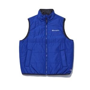 NWT! Men’s Champion blue puffer vest with black trim size M
